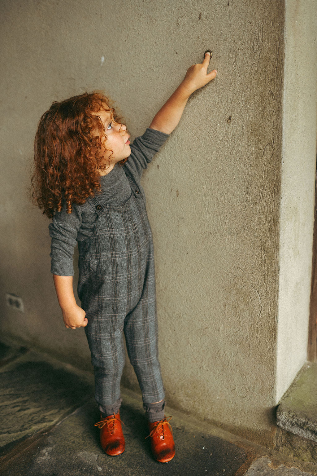 Charcoal Plaid Romper