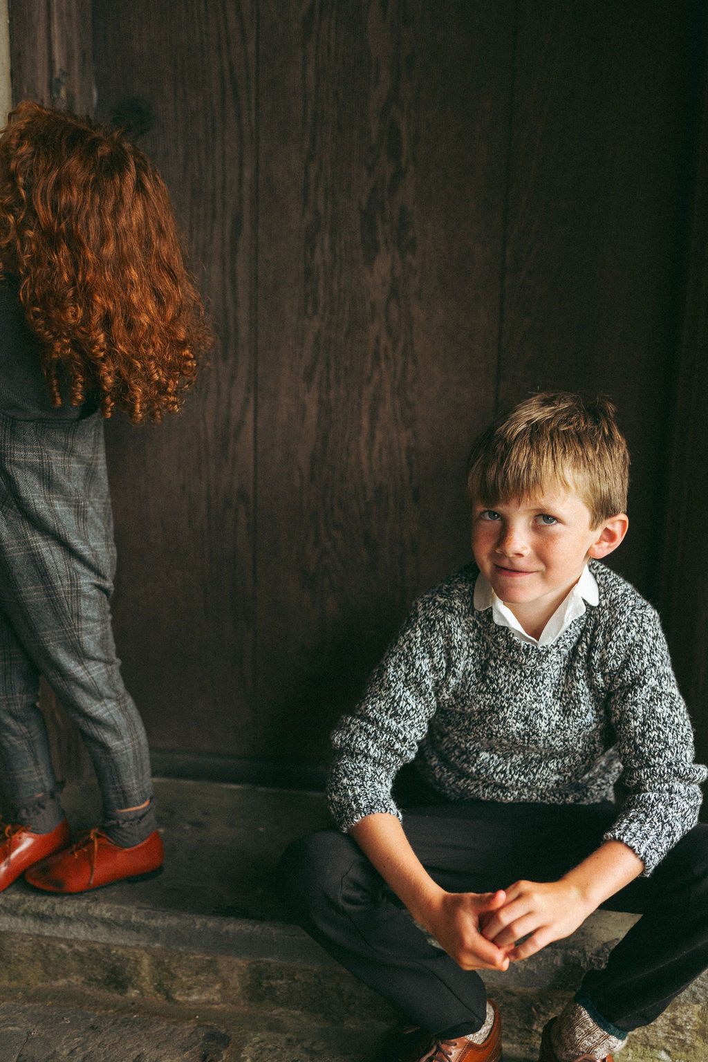 Heather Knit Crew Sweater