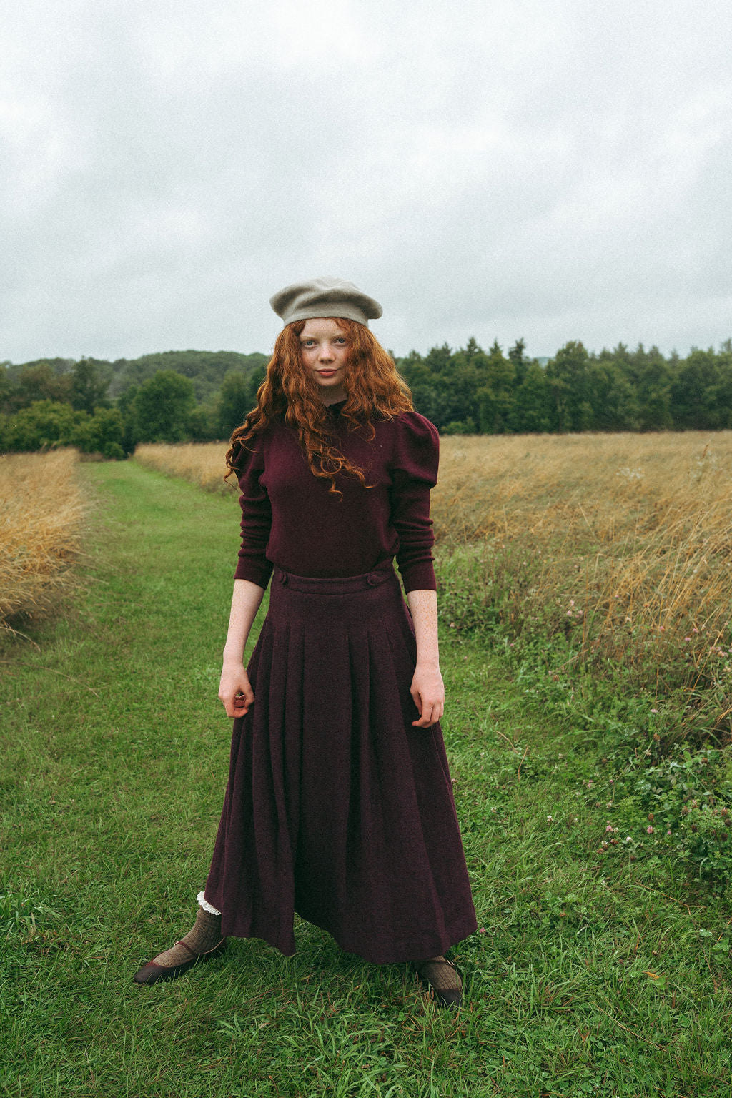 Mila Skirt Burgundy