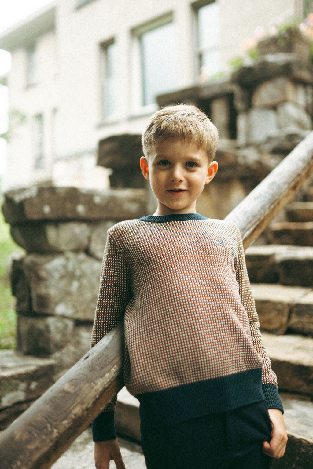 Amber Navy Crew Sweater