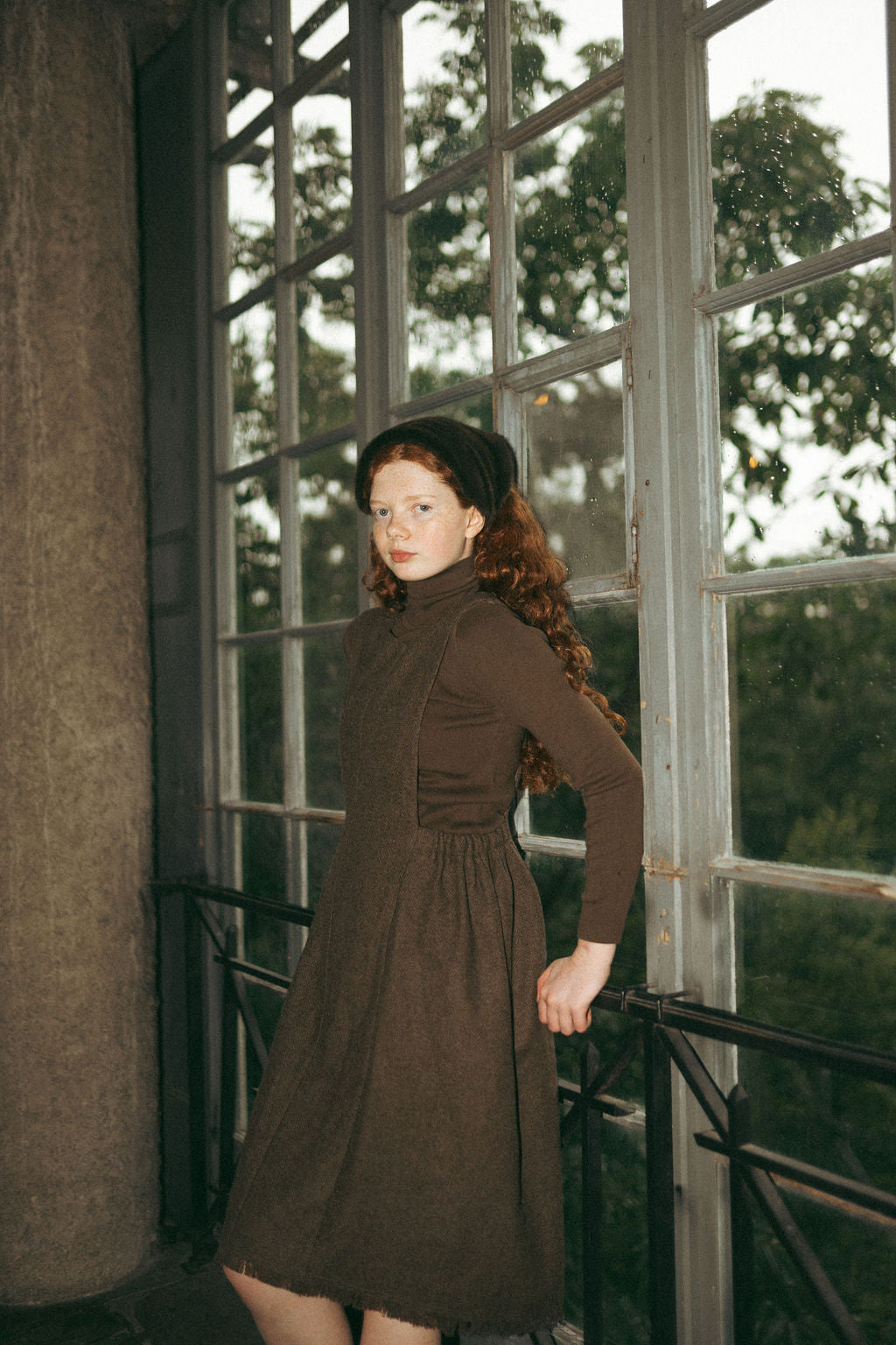 Frayed Hem Tweed Pinafore