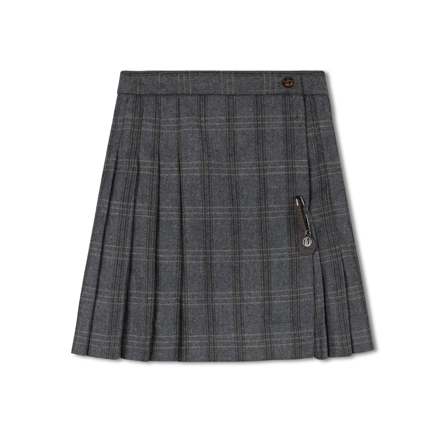 Charcoal Plaid Skirt