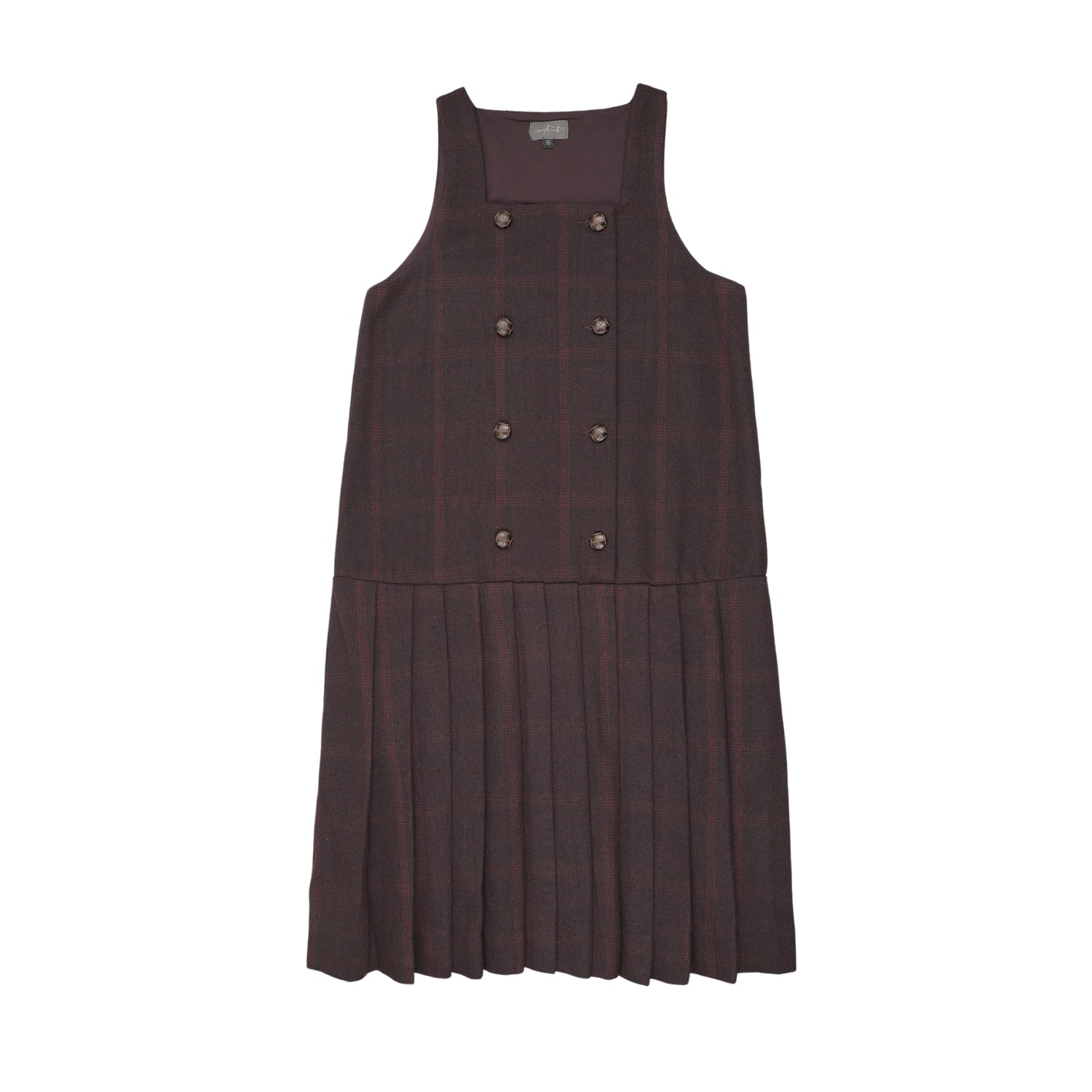 Aubergine Plaid Jumper Dress