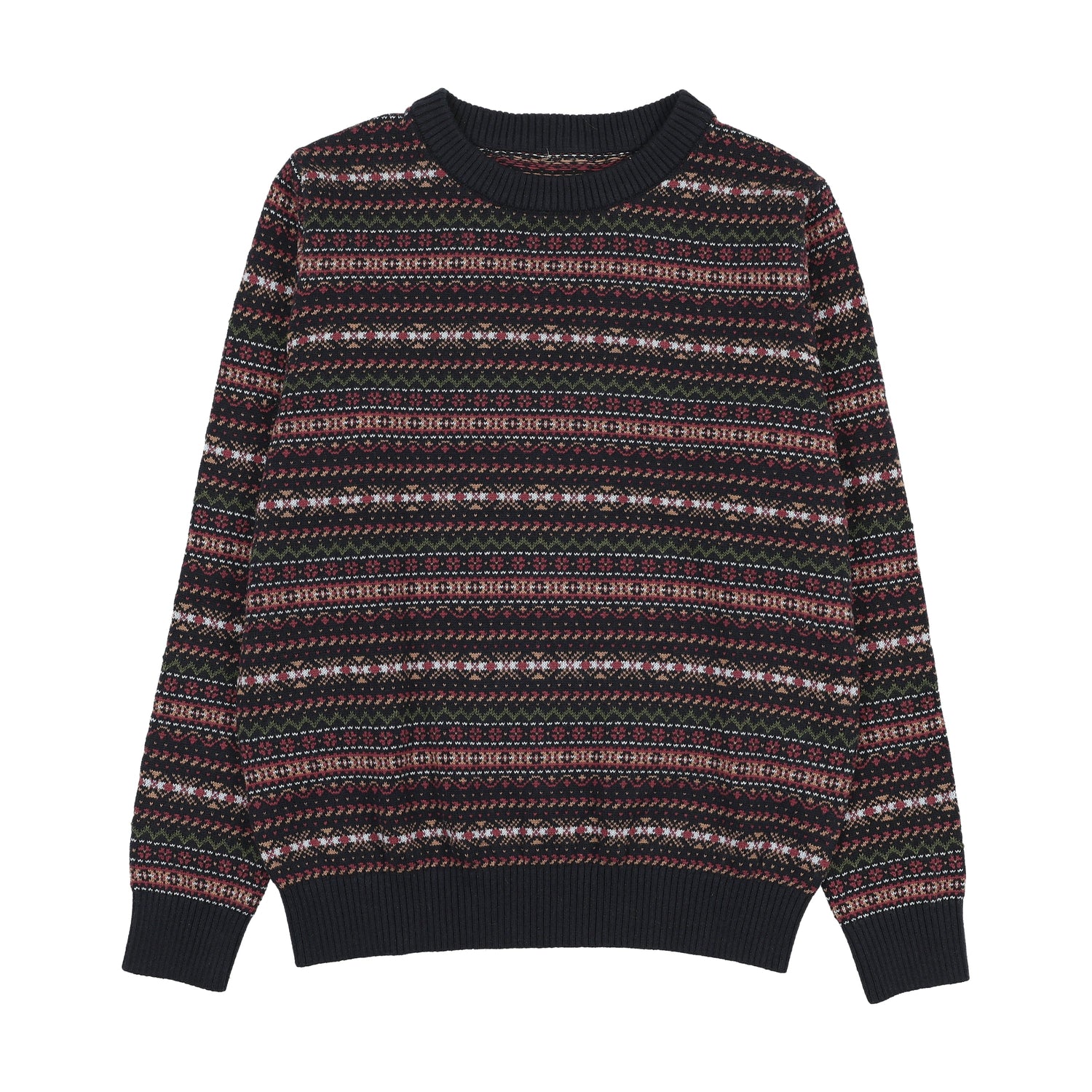 Everest Pattern V-Neck Sweater