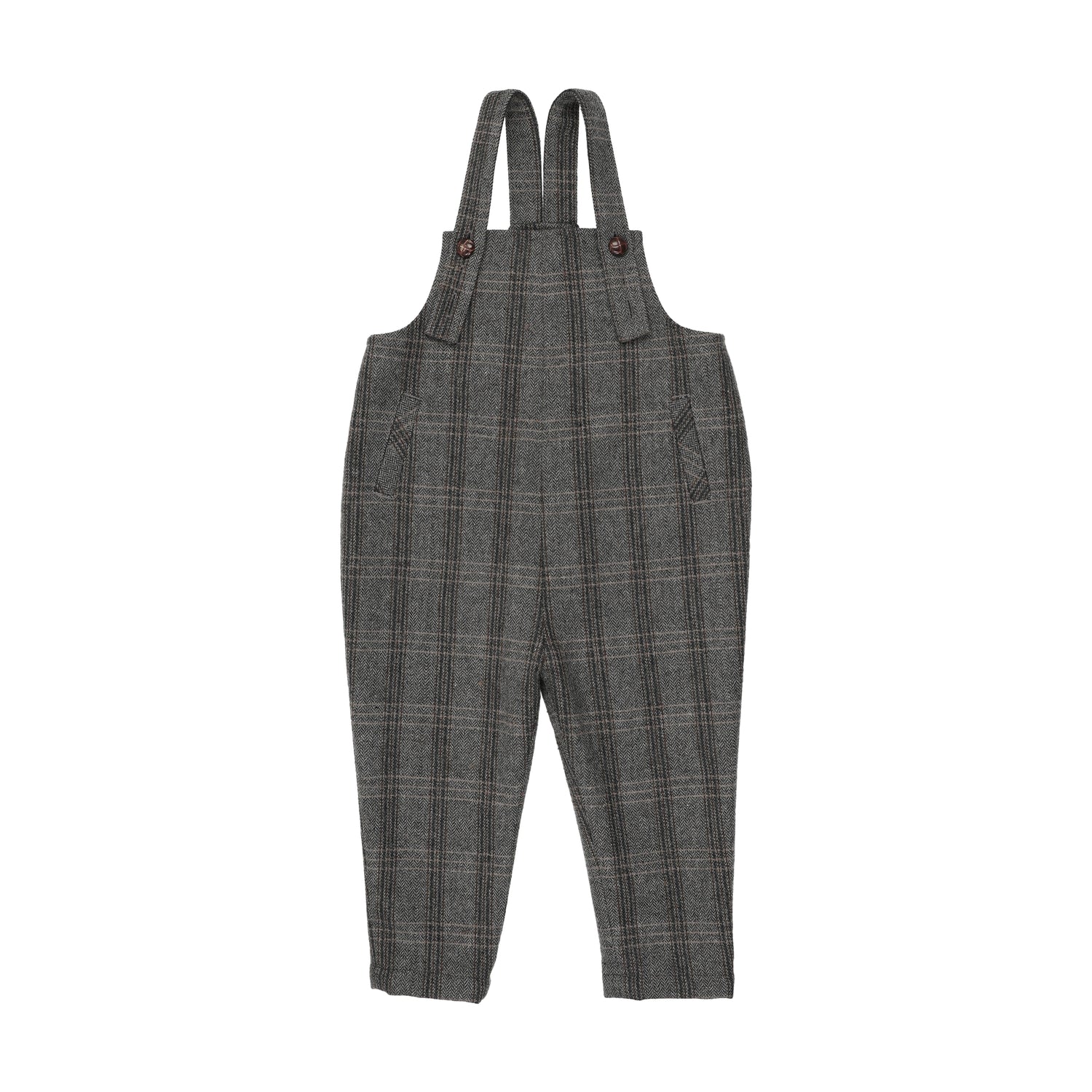Charcoal Plaid Romper