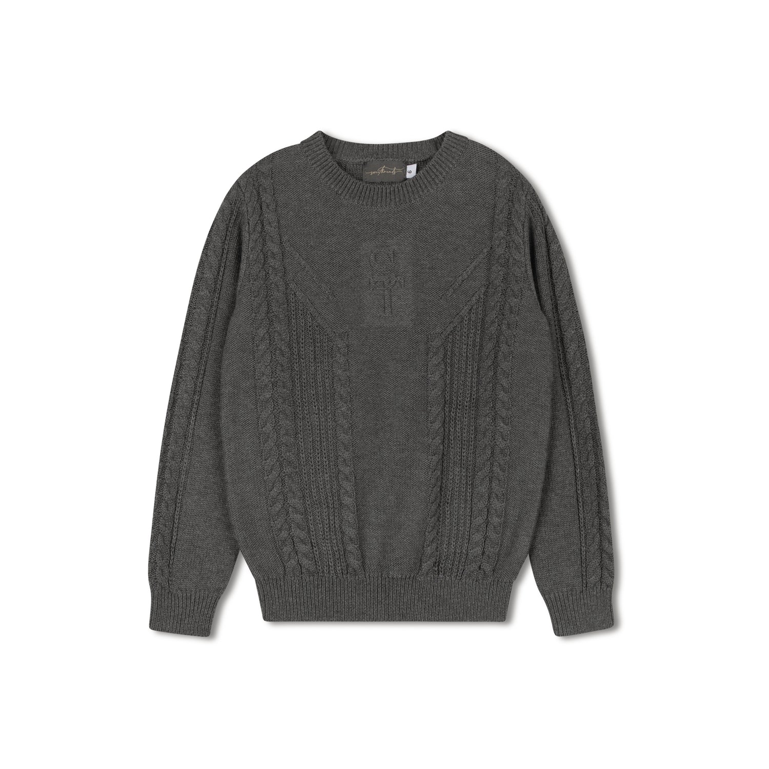 Charcoal Cable Crew Sweater
